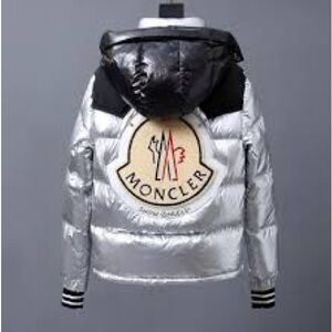 Metallic Silver Puffer Jacket